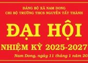 ĐẠI HỘI CHI BỘ NHIỆM KỲ 2025 – 2027 ĐẠI HỘI CHI BỘ NHIỆM KỲ 2025 – 2027